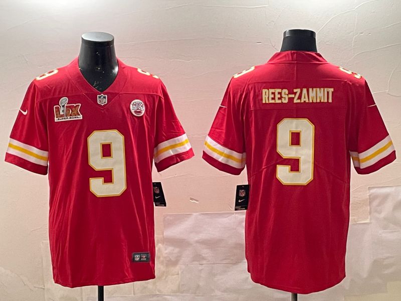 Men Kansas City Chiefs 9 Rees-Zammit Red Second generations 2025 Nike Limited NFL Jersey style 5